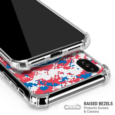 NBA Philadelphia 76ers Red Digi Camo iPhone XS Max Clear Case
